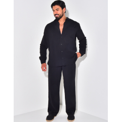 Ensemble pantalon et chemise manches longues oversize en coton Ensemble pantalon et chemise manches longues oversize en coton