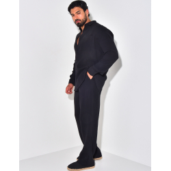 Ensemble pantalon et chemise manches longues oversize en coton Ensemble pantalon et chemise manches longues oversize en coton