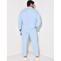 Ensemble pantalon et chemise texturé