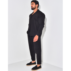 Ensemble pantalon et chemise texturé Ensemble pantalon et chemise texturé
