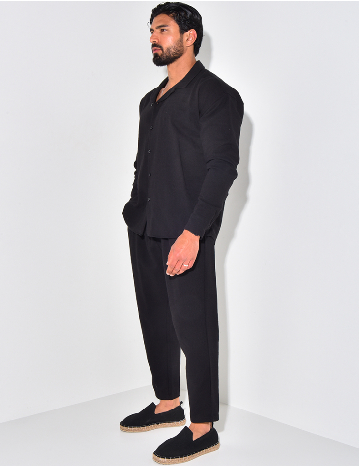 Ensemble pantalon et chemise texturé Ensemble pantalon et chemise texturé