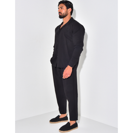 Ensemble pantalon et chemise texturé Ensemble pantalon et chemise texturé