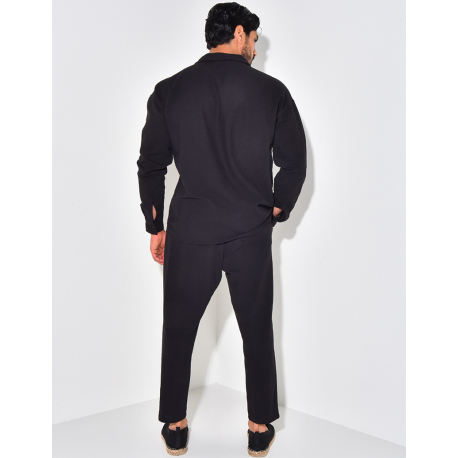 Ensemble pantalon et chemise texturé Ensemble pantalon et chemise texturé