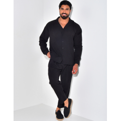 Ensemble pantalon et chemise texturé Ensemble pantalon et chemise texturé