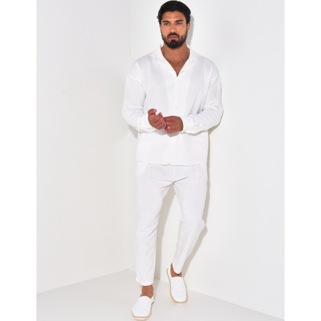 Ensemble pantalon et chemise texturé Ensemble pantalon et chemise texturé