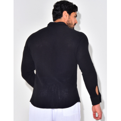 Chemise manches longues nid d'abeille