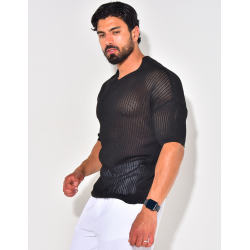 Durchbrochenes T-Shirt Durchbrochenes T-Shirt