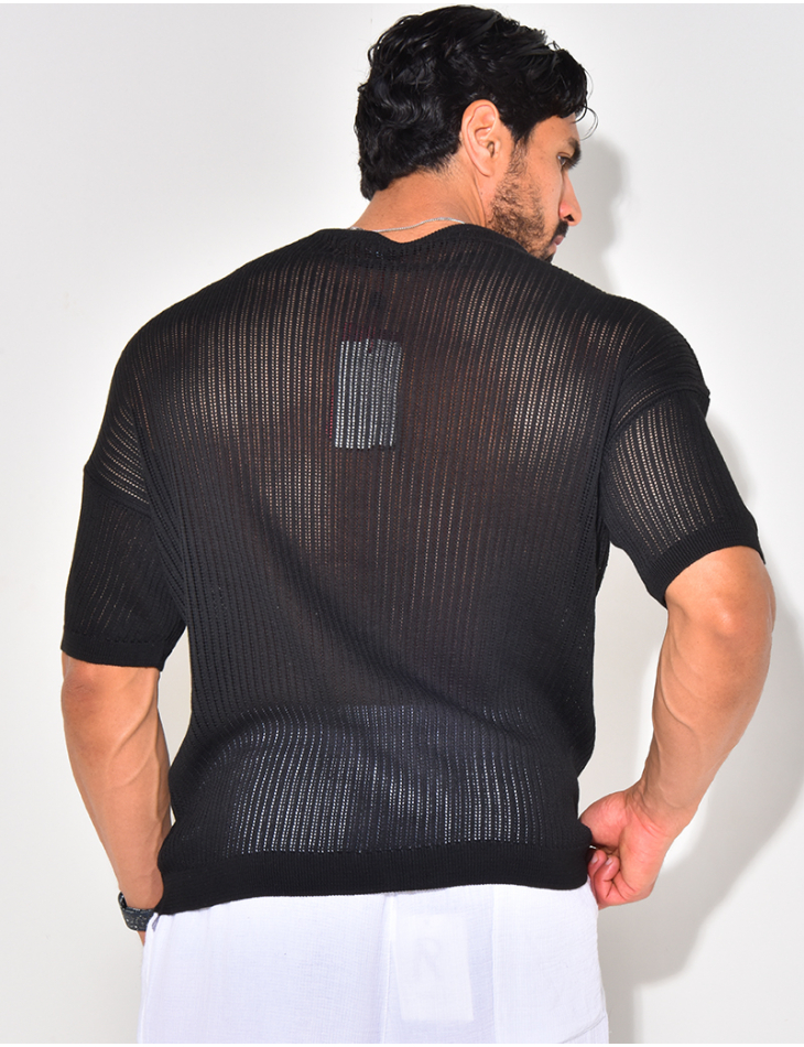 Durchbrochenes T-Shirt Durchbrochenes T-Shirt