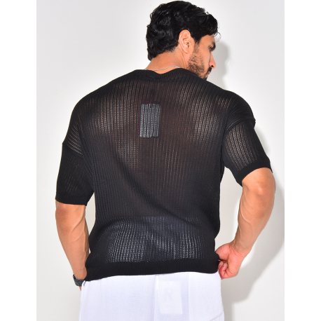 Durchbrochenes T-Shirt Durchbrochenes T-Shirt