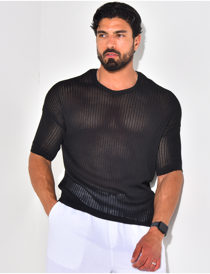 Durchbrochenes T-Shirt Durchbrochenes T-Shirt