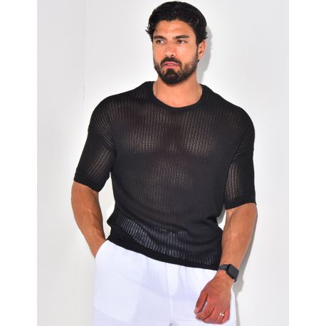 Durchbrochenes T-Shirt Durchbrochenes T-Shirt