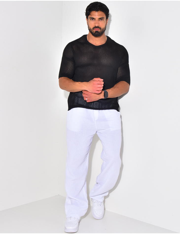 Durchbrochenes T-Shirt Durchbrochenes T-Shirt