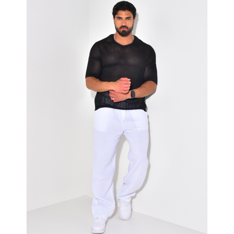 Durchbrochenes T-Shirt Durchbrochenes T-Shirt