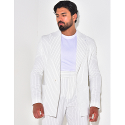 Ensemble de costume 2 pièces à rayures texturé