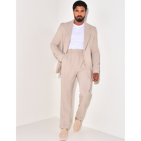 Pantalon à rayures texturé Pantalon à rayures texturé