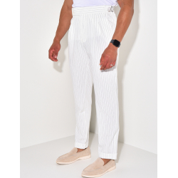 Pantalon à rayures texturé Pantalon à rayures texturé