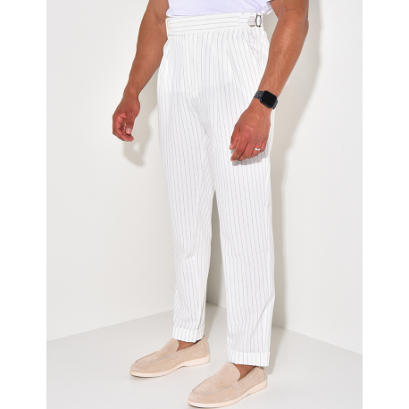 Pantalon à rayures texturé Pantalon à rayures texturé