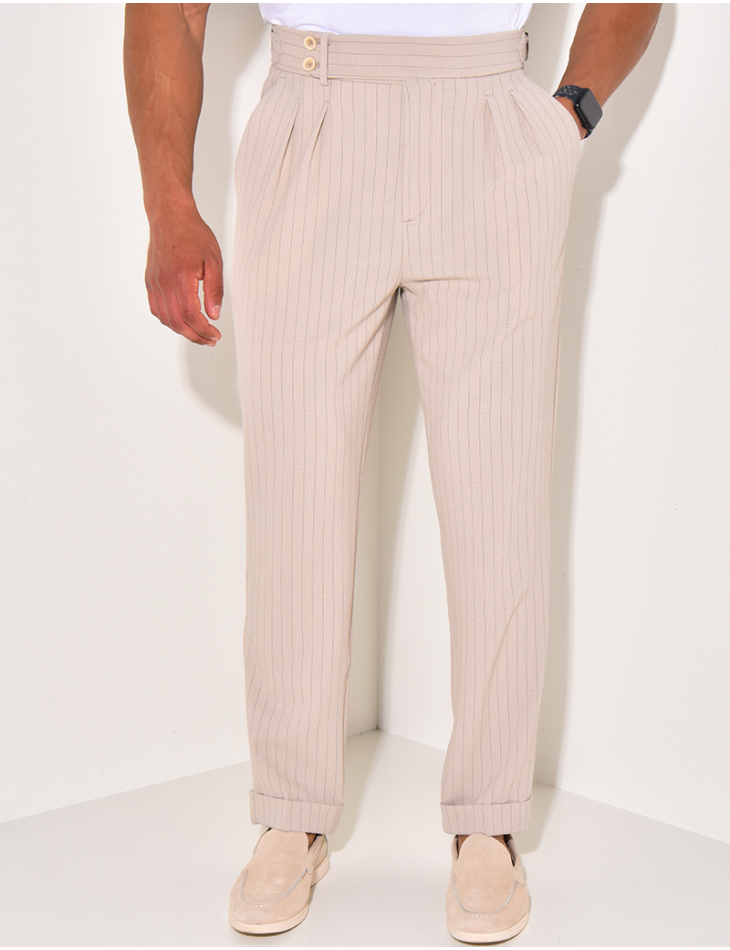 Pantalon à rayures texturé Pantalon à rayures texturé