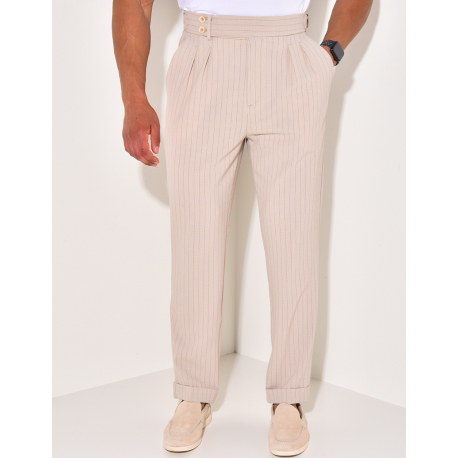 Pantalon à rayures texturé Pantalon à rayures texturé