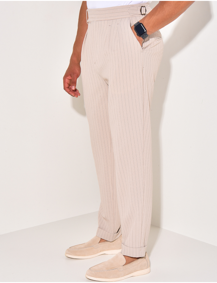 Pantalon à rayures texturé Pantalon à rayures texturé