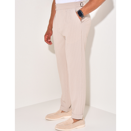 Pantalon à rayures texturé Pantalon à rayures texturé