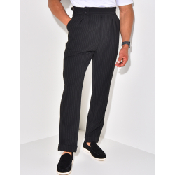 Pantalon à rayures texturé Pantalon à rayures texturé