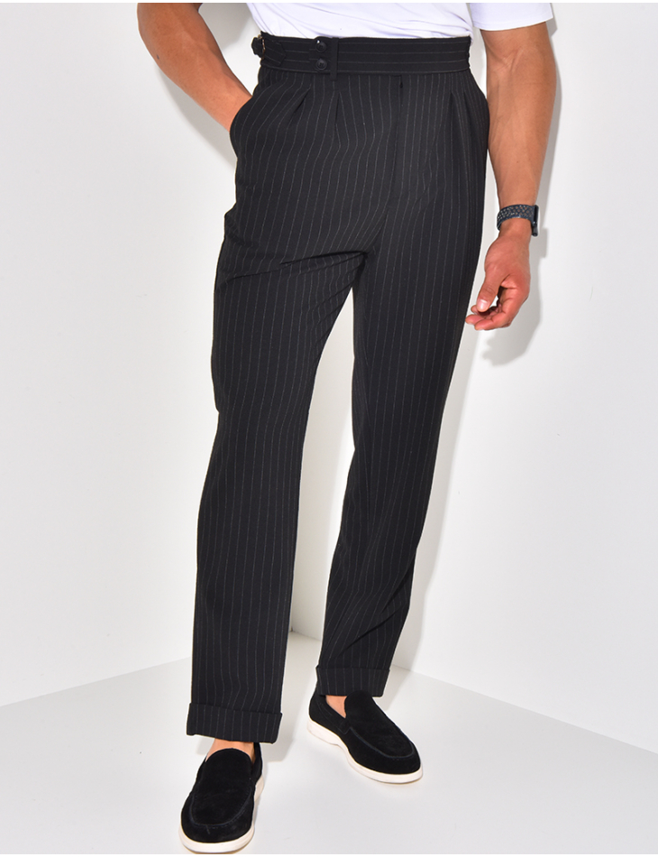 Pantalon à rayures texturé Pantalon à rayures texturé