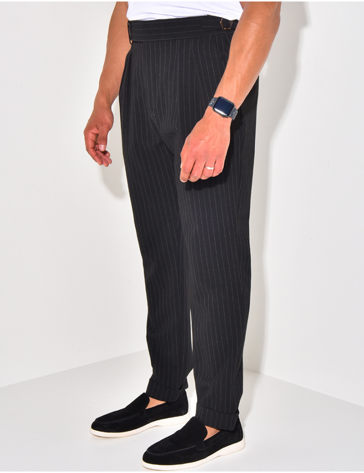 Pantalon à rayures texturé Pantalon à rayures texturé