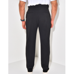 Pantalon à rayures texturé Pantalon à rayures texturé