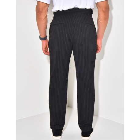 Pantalon à rayures texturé Pantalon à rayures texturé