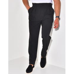 Pantalon à rayures texturé Pantalon à rayures texturé