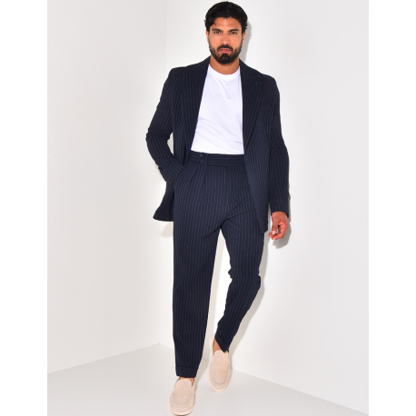 Pantalon à rayures texturé Pantalon à rayures texturé