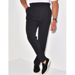 Pantalon à rayures texturé Pantalon à rayures texturé