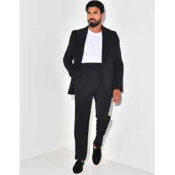 Pantalon à rayures texturé Pantalon à rayures texturé