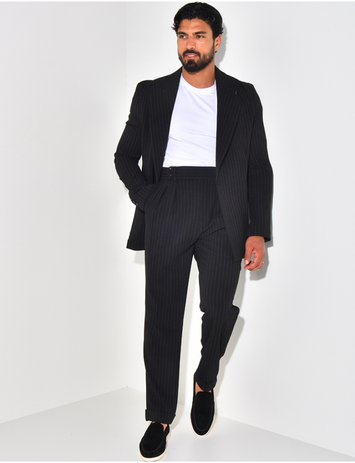 Pantalon à rayures texturé Pantalon à rayures texturé