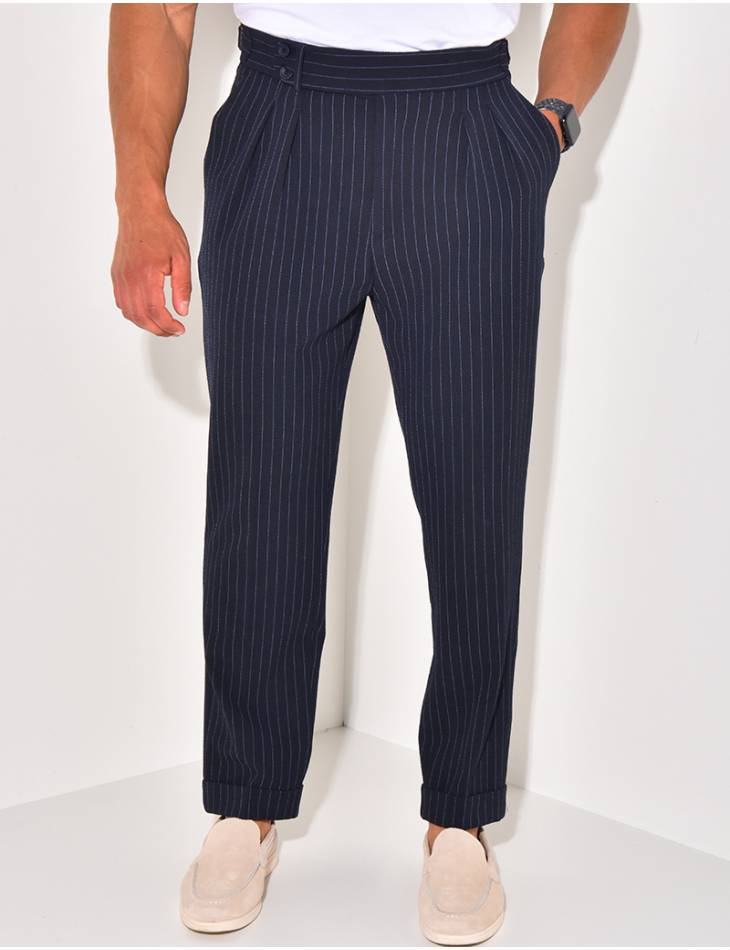 Pantalon à rayures texturé Pantalon à rayures texturé