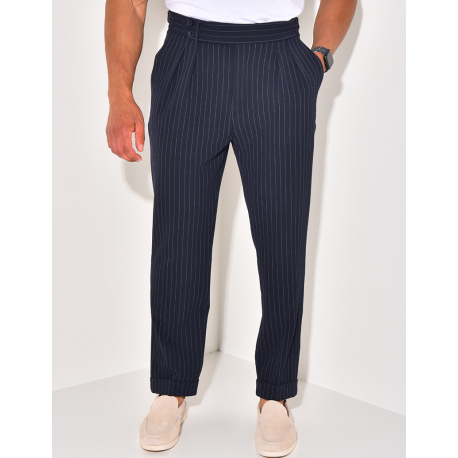 Pantalon à rayures texturé Pantalon à rayures texturé