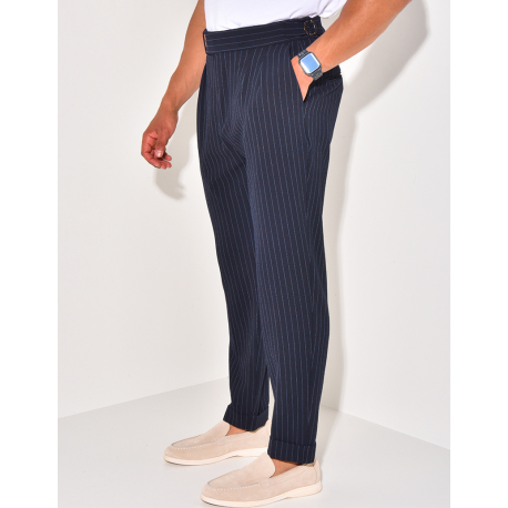 Pantalon à rayures texturé Pantalon à rayures texturé