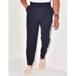 Pantalon à rayures texturé Pantalon à rayures texturé