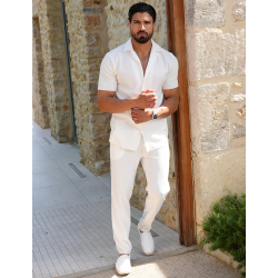 Ensemble pantalon et chemise plissé Ensemble pantalon et chemise plissé