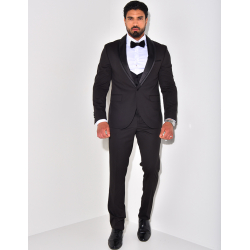 Ensemble de costume 3 pièces bi-matière Ensemble de costume 3 pièces bi-matière