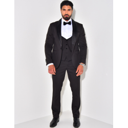 Ensemble de costume 3 pièces bi-matière Ensemble de costume 3 pièces bi-matière