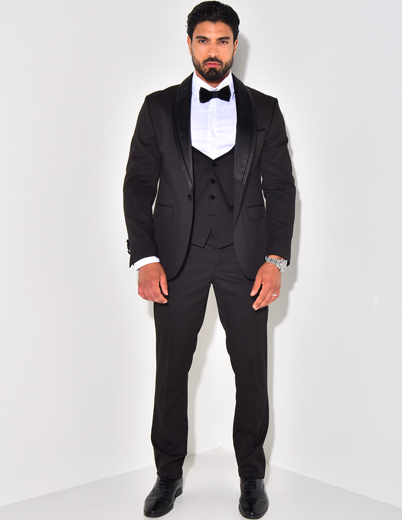 Ensemble de costume 3 pièces bi-matière