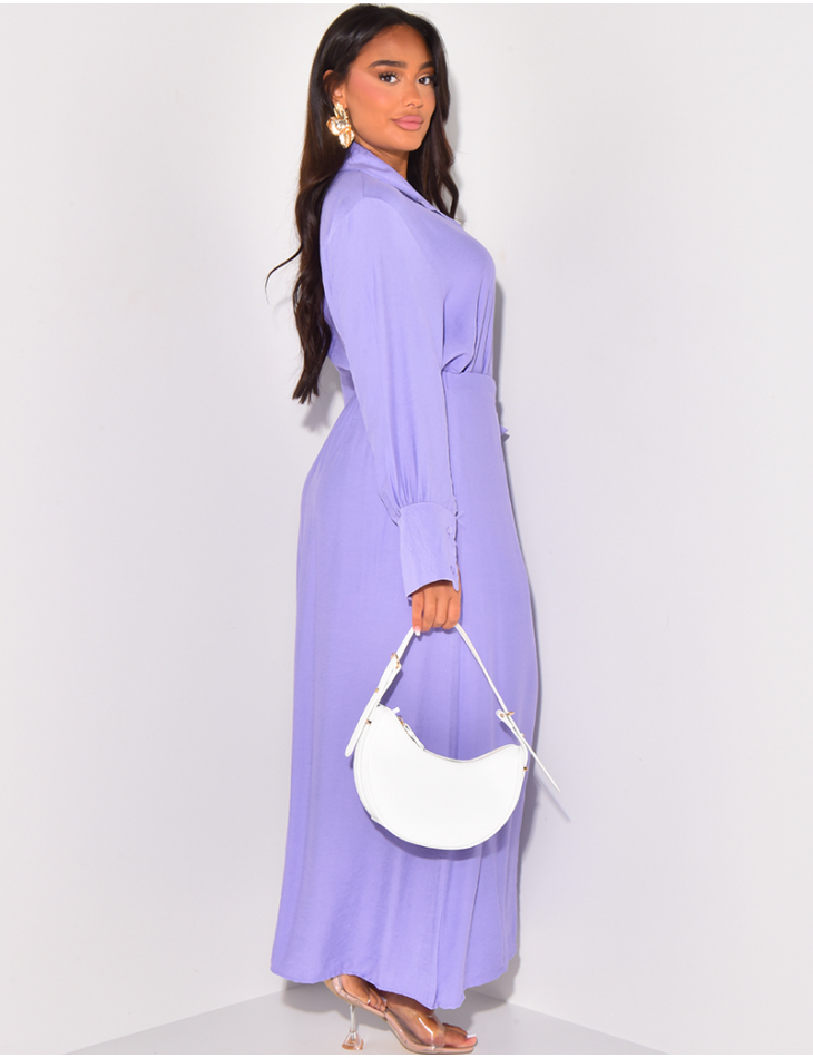 Ensemble jupe longue portefeuille et chemise oversize à poche Ensemble jupe longue portefeuille et chemise oversize à poche
