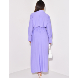 Ensemble jupe longue portefeuille et chemise oversize à poche Ensemble jupe longue portefeuille et chemise oversize à poche