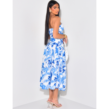 Durchbrochenes Bustierkleid mit Blättermuster Durchbrochenes Bustierkleid mit Blättermuster