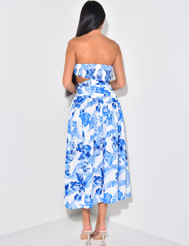 Durchbrochenes Bustierkleid mit Blättermuster Durchbrochenes Bustierkleid mit Blättermuster