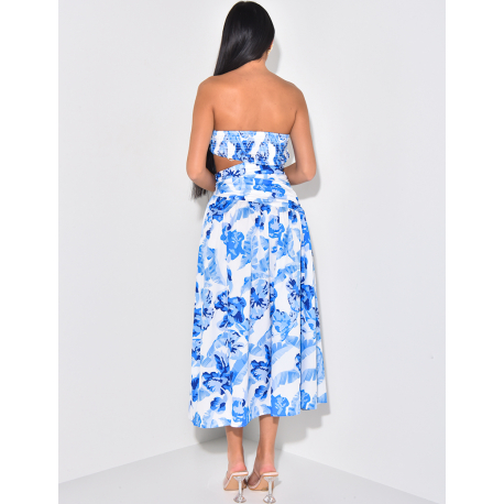 Durchbrochenes Bustierkleid mit Blättermuster Durchbrochenes Bustierkleid mit Blättermuster