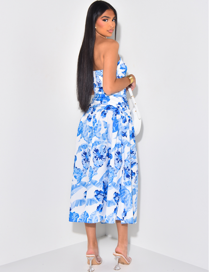 Durchbrochenes Bustierkleid mit Blättermuster Durchbrochenes Bustierkleid mit Blättermuster