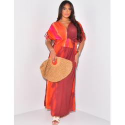 Robe oversize froncée à motifs dégradés Robe oversize froncée à motifs dégradés